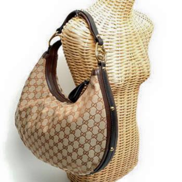 ❤️SOLD❤️ Authentic Gucci Interlocking GG Canvas Hobo - Picture 1 of 8